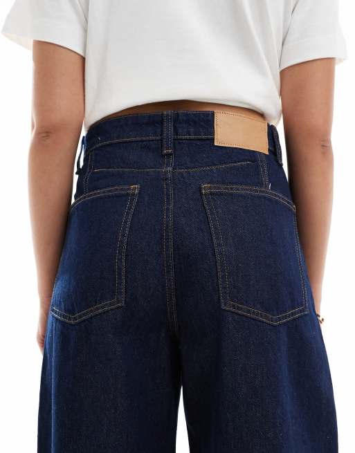 Cotton On - Indigoblå jeans med tøndeformede ben , 4 af 5