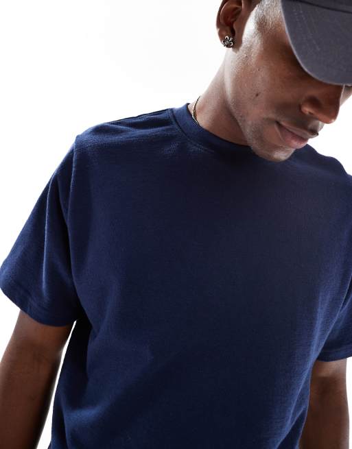 Cotton On – Indigoblå, kort t-shirt i frotté, 2 av 4
