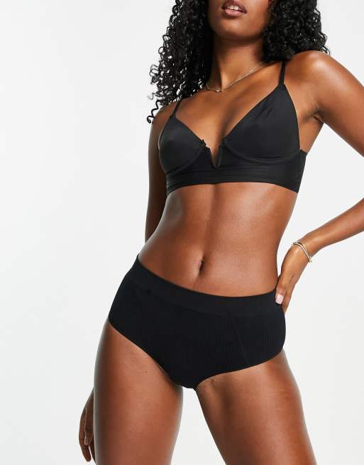 Cotton On invisible bralet in black 