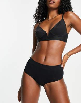 Cotton On invisible bralette in black 
