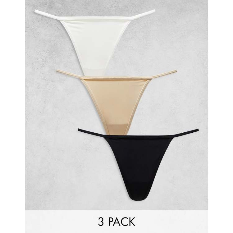 パンツ notconventional string pant Cotton On invisible tanga string pants 3 pack | ASOS