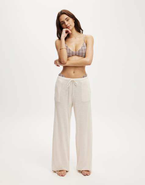 Cotton On Isla knit relaxed pant in brown - view 1