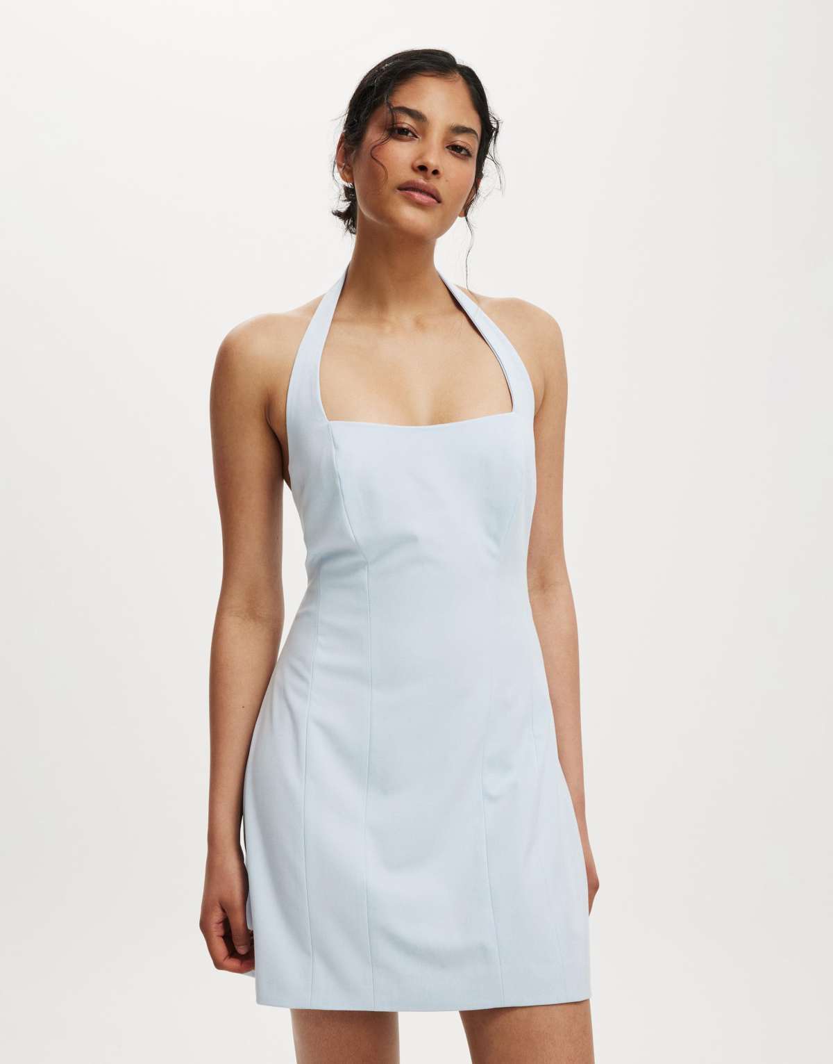 Cotton  On Izzy halter suiting dress in blue