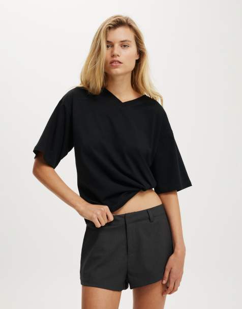 Cotton On – Izzy – Kurze Anzug-Shorts in Anthrazit - view 1