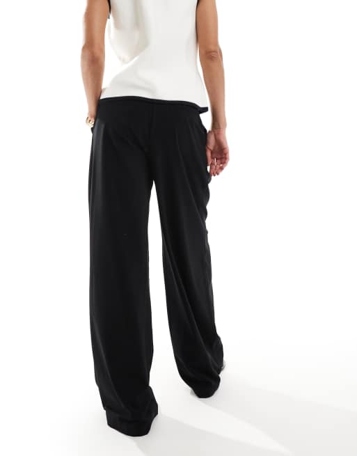 Cotton On Izzy pleated suit pants in black | ASOS