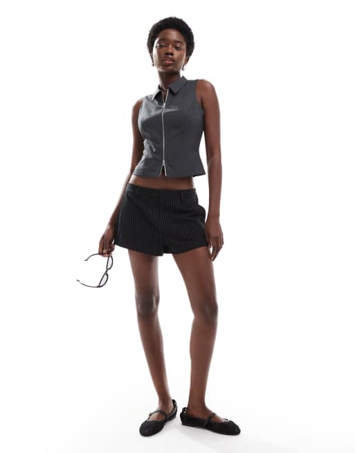 Cotton On izzy zip through vest in charcoal, 2 of 4