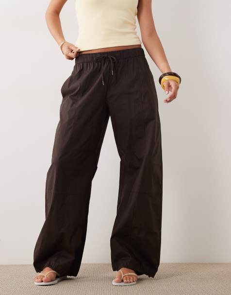Cotton On Jackson pull on utility pant in dark oak - view 1