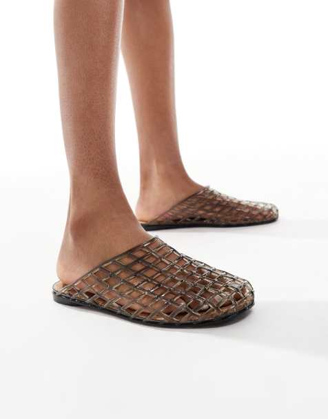 Cotton On Jade jelly mule in black - view 1