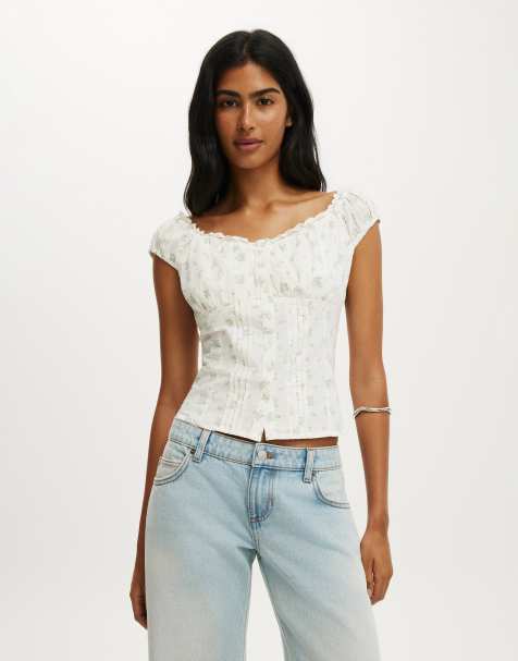 Cotton On Jamie off shoulder top in multi - view 1