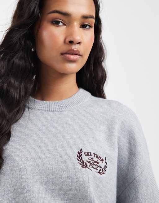 Cotton On – Jasnoszary sweter o bardzo luźnym kroju, 4 z 4