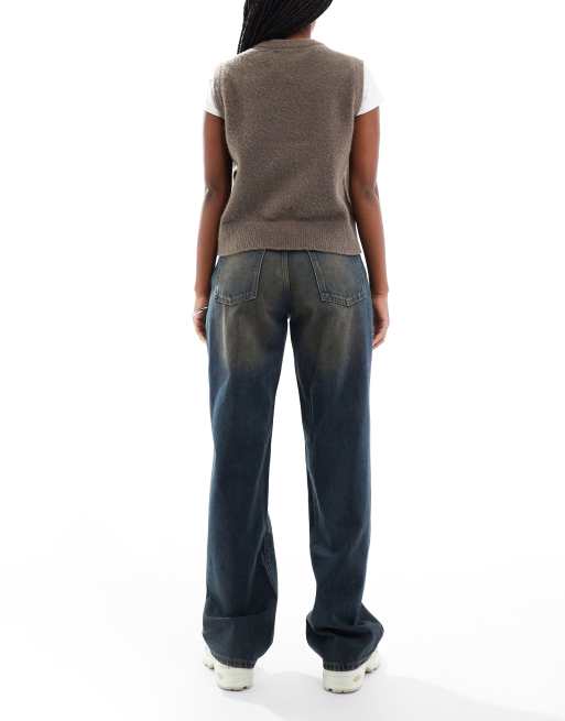 Cotton On - Jean curvy droit à taille basse - Bleu miel, 2 de 5