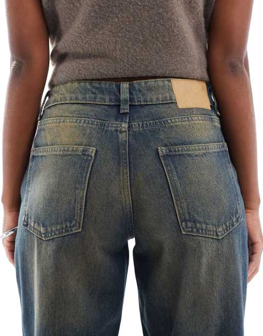 Cotton On - Jean curvy droit à taille basse - Bleu miel, 5 de 5