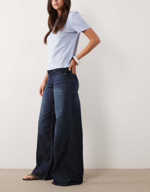 Cotton On - Jean large à taille basse - Bleu encre, 2 de 5