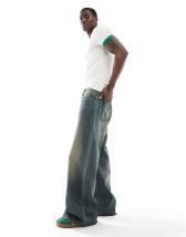 ASOS DESIGN super baggy fit jeans in orange tint