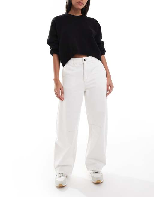 Cotton On - Jeans a cilindro bianco vintage