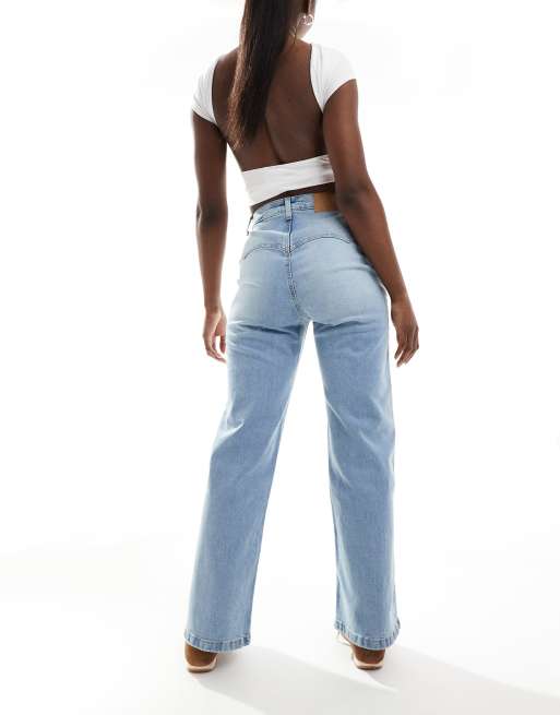 Cotton On - Jeans a fondo ampio elasticizzati blu sbiadito , 2 di 5