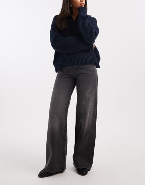 Cotton On - Jeans ampi comodi nero backbone - view 1