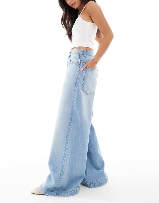 Cotton On - Jeans ampi stile palazzo blu cassetta, 3 di 5