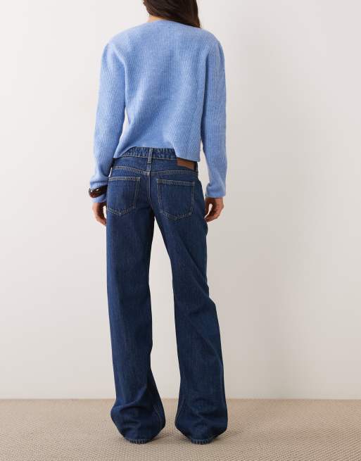 Cotton On - Jeans dritti a vita bassa color blu bayside, 2 di 5