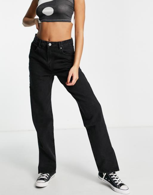 Cotton On - Jeans dritti neri con spacco sulla gamba , 3 di 4