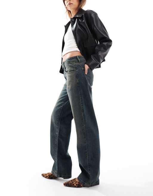 Cotton On – Jeans in Rostblau mit geradem Schnitt und niedrigem Bund, 3 von 5