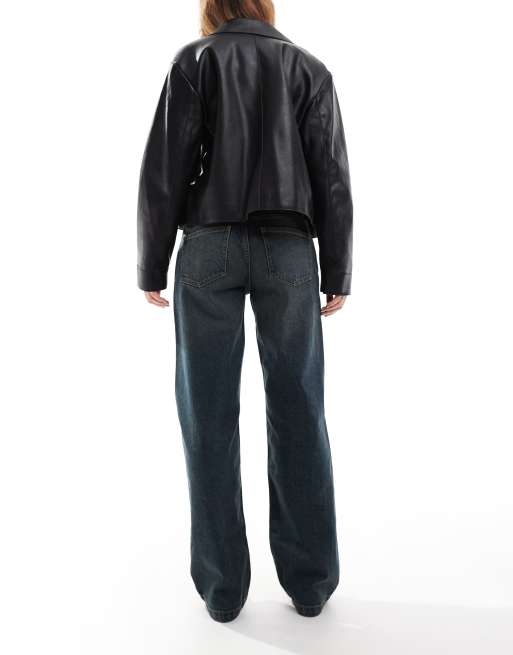 Cotton On – Jeans in Rostblau mit geradem Schnitt und niedrigem Bund, 5 von 5