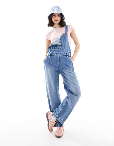Cotton On – Jeans-Latzhose in Salzwasserblau - view 1
