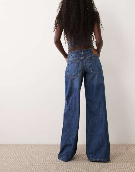 Cotton On jeans med låg midja och vida ben i scorpio blue, 3 av 5