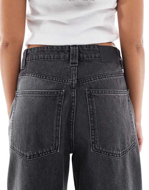 Cotton On - Jeans super ampi a vita bassa color grafite, 4 di 5