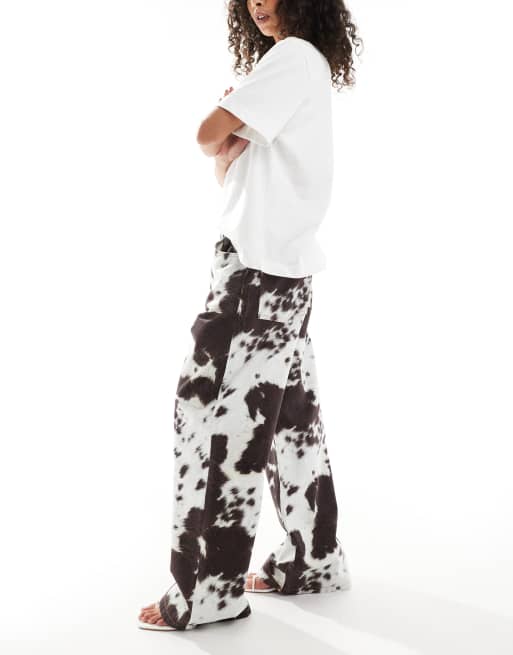 Cotton On - Jeans super ampi con stampa pezzata, 2 di 5