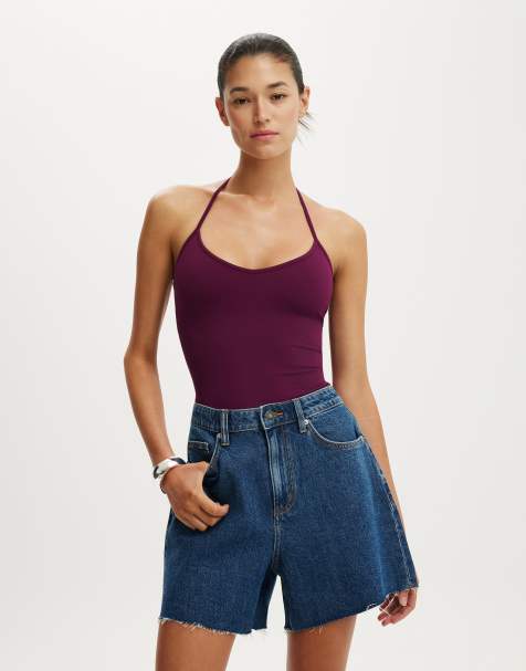 Cotton On – Jeansshorts im 90er-Stil in Blau mit hohem Bund - view 1