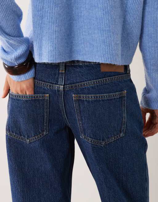 Cotton On jeansy o prostym kroju z niskim stanem w kolorze bayside blue, 5 z 5