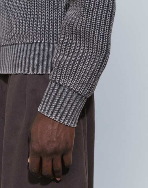 Cotton On - jersey de cuello redondo de corte box en gris, 4 de 7