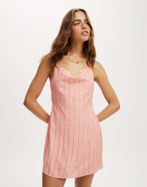 Cotton On Jet set mini dress in sunset apricot 