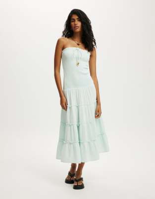 Cotton On Jet set tube maxi dress in powder green - view 1