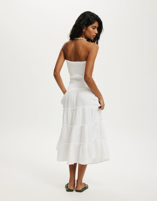 Cotton On Jet set tube maxi dress in white - WHITE | ASOS