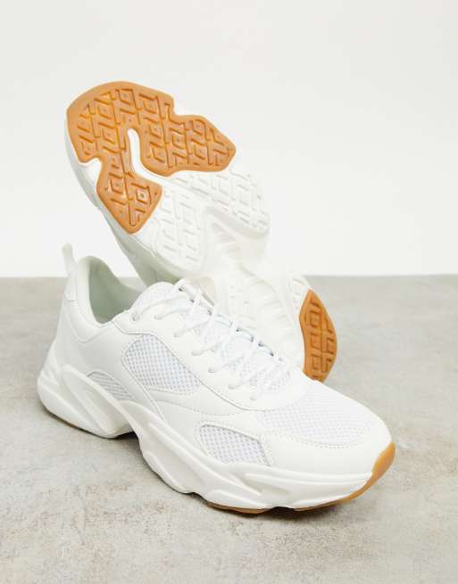 Cotton On joel chunky sole sneakers in white