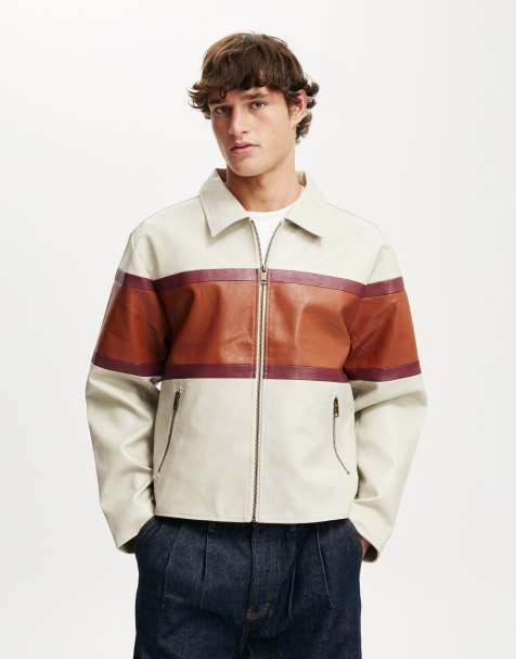 Cotton On Joey faux leather jacket in beige - view 1