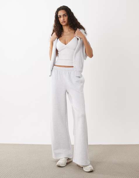 Cotton On - Joggers de chándal gris claro jaspeado holgados - view 1