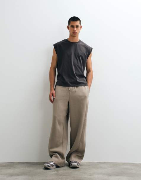 Cotton On joggers de pernera ancha en avellana - view 1