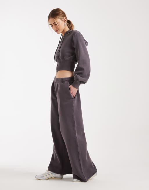 Cotton On - Fleece co-ord set in grijspaars, 2 van 3