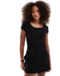 [Cotton:On] Cotton On Jordie cowl neck short sleeve top in black L BLACK