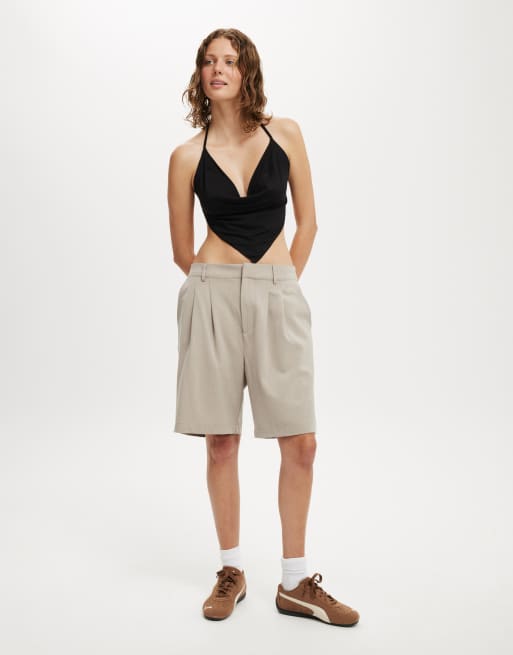 Cotton On jordie slinky cowl neck halter top in black, 3 of 3