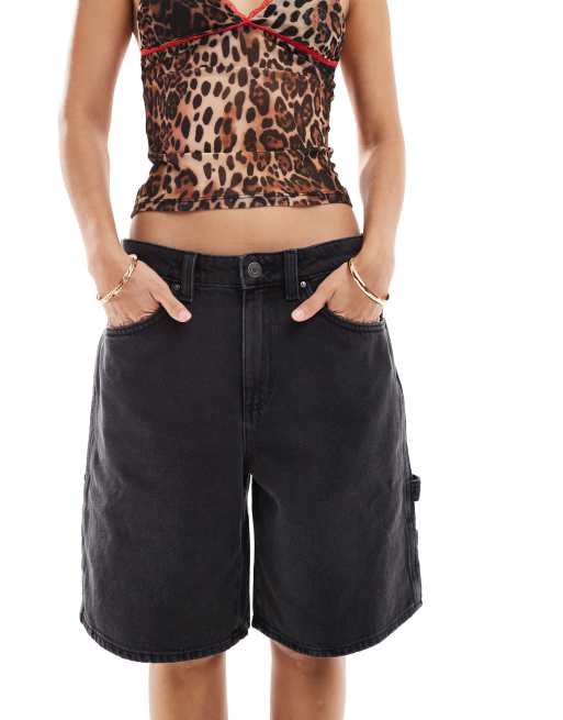 Cotton On - Jorts taglio lungo nero grafite