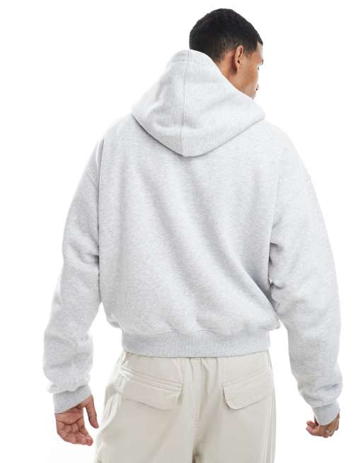 Cotton On – Kapuzenpullover in meliertem Grau mit kastigem Schnitt, 2 von 4