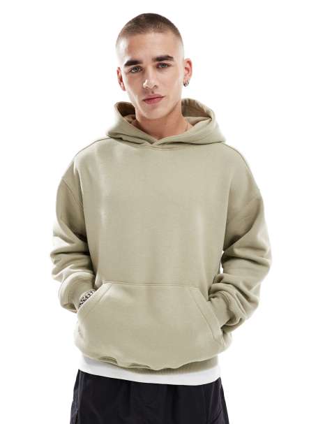 Cotton On – Kapuzenpullover zum Hineinschlüpfen in Ulmengrün - view 1