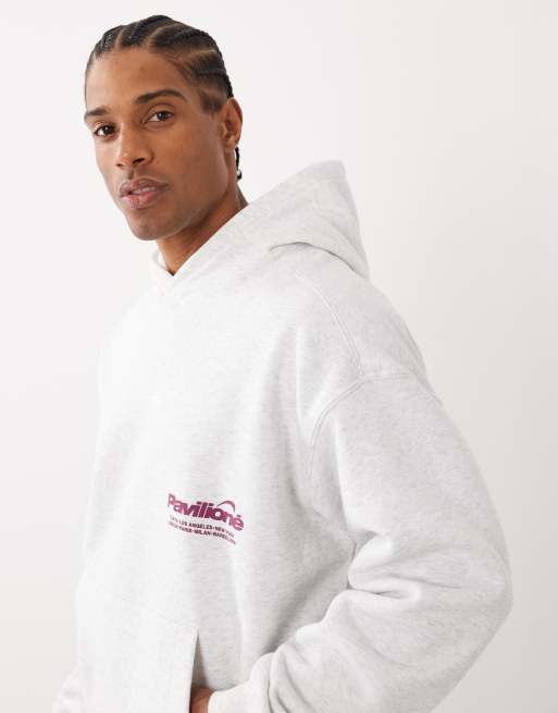 Cotton On – Kastiger Kapuzenpullover in Grau mit Print, 4 von 5