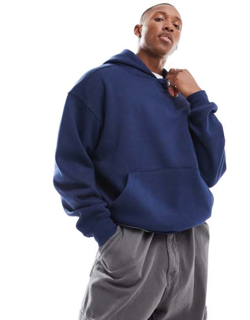 Cotton On – Kastiger Kapuzenpullover in Indigoblau mit Reißverschluss, 2 von 4