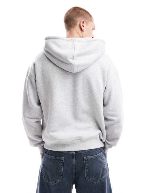 Cotton On – Kastiger Kapuzenpullover in meliertem Grau mit „1993“-Print, 2 von 4
