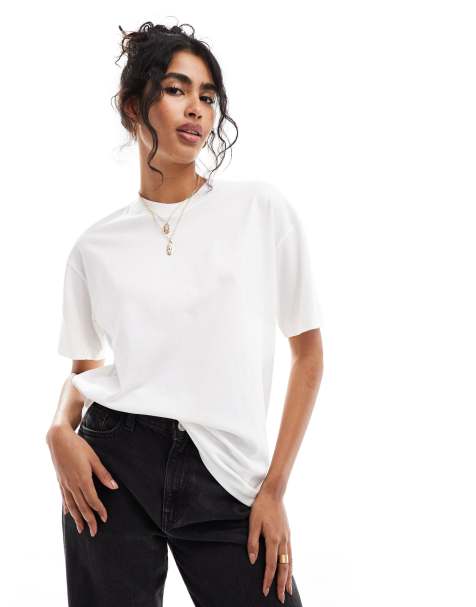 Cotton On – Kastiges Oversize-T-Shirt in Weiß - view 1